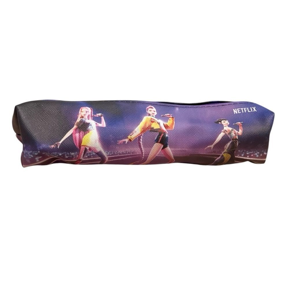 Purple K-Pop Demon Hunter Huntrix Zippered Pencil Case